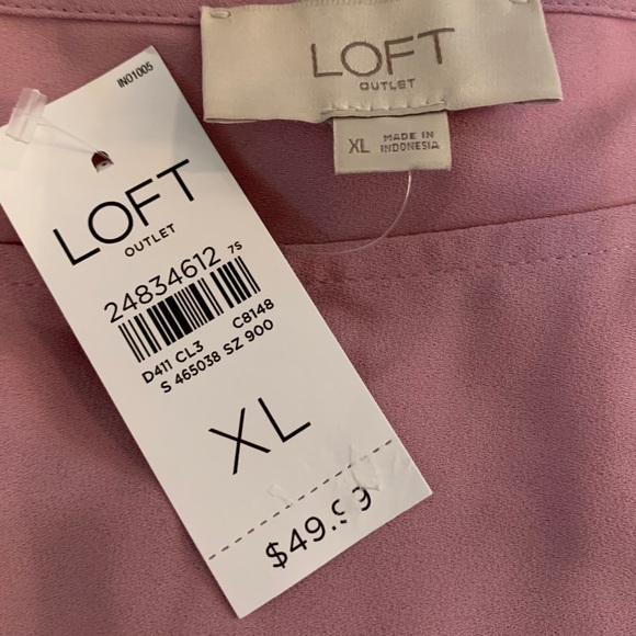 Pink Blouse by Loft. XL - Picture 4 of 5